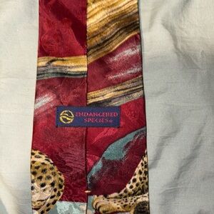 Endangered species neck tie. Tigers, jungle, animal lovers, minimalist pets